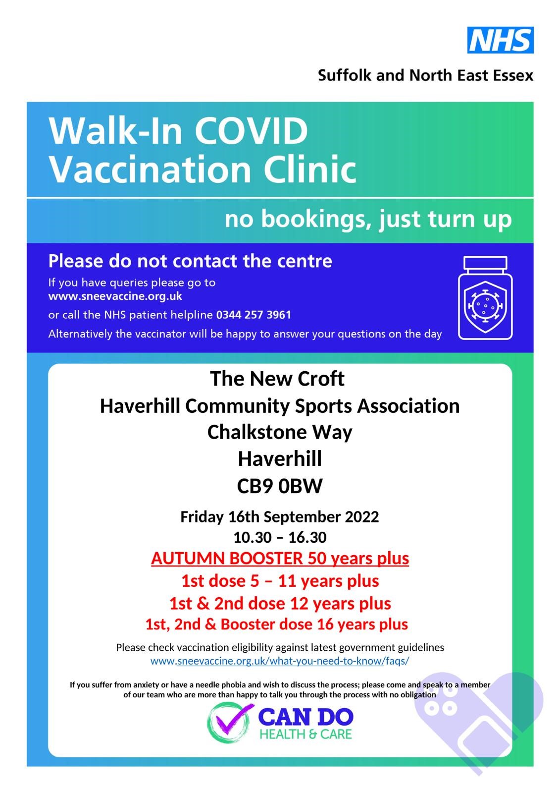 Walk-In COVID Vaccination Clinic