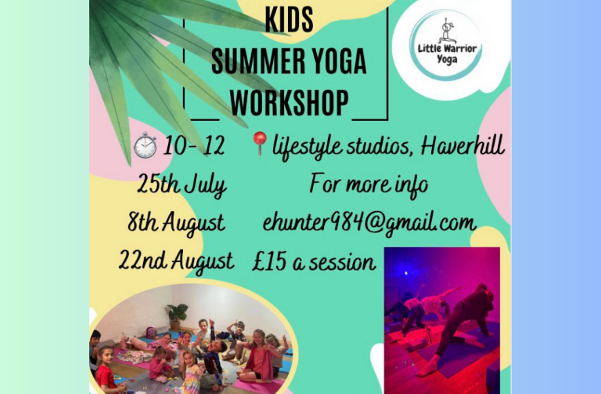 Kids yoga workshops are back for the summer holidays !